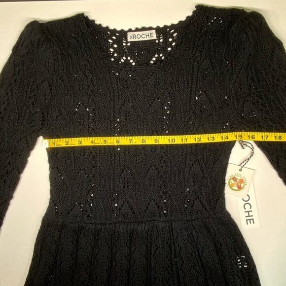 NWT | St. Roche | Knit Peplum Top | Black | Medium - Picture 12 of 16